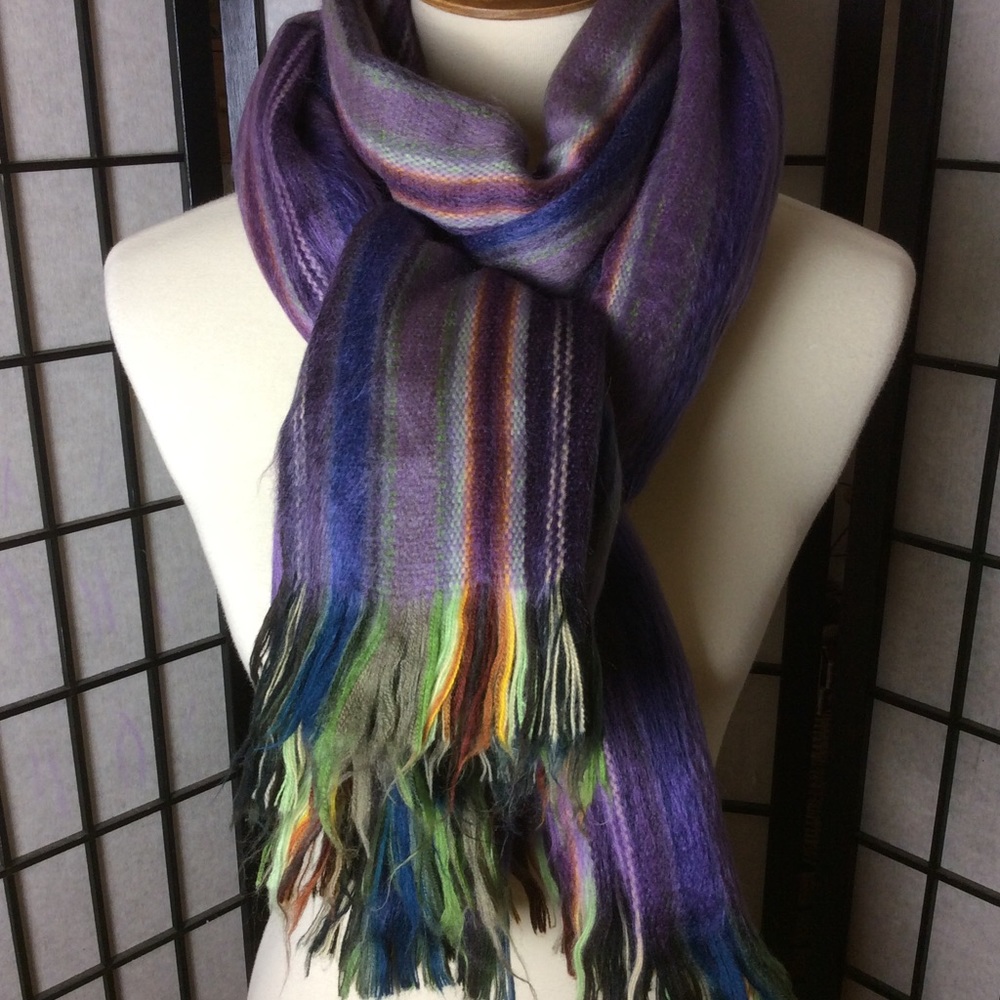 Multi Color Striped Oblong Scarf!